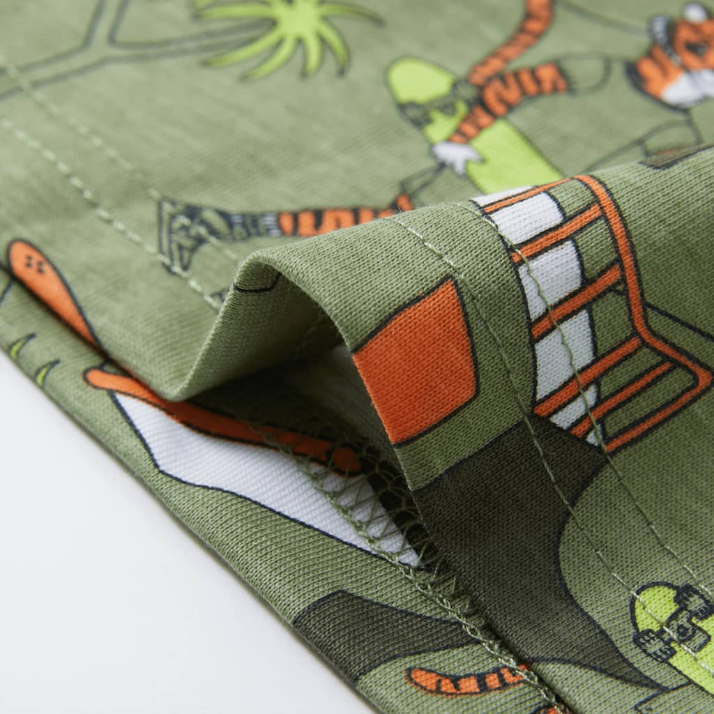 Πιτζάμα Παιδική Κοντομάνικη Ανοιχτό Χακί 104 - PAKOBAZAAR