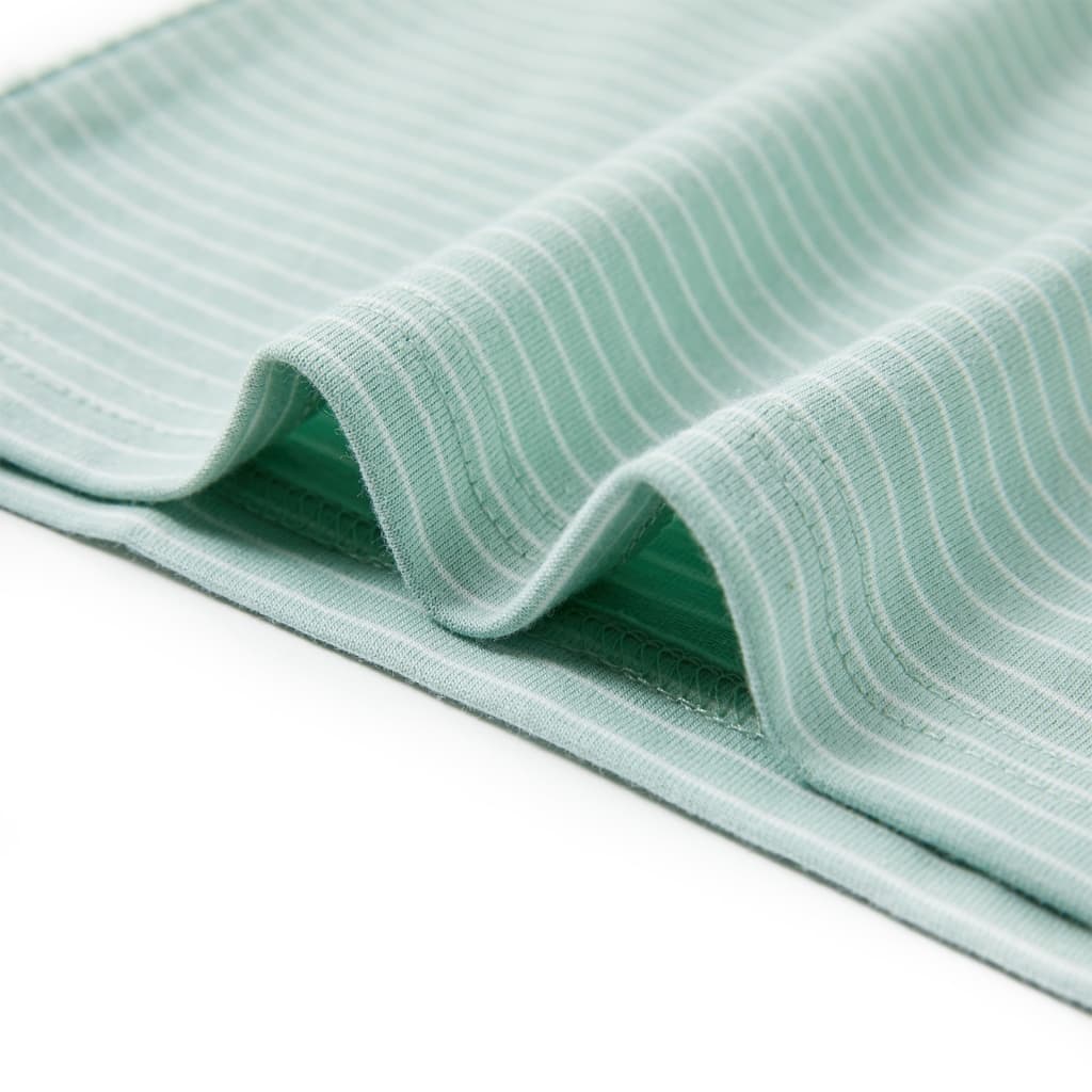 Μπλουζάκι Παιδικό με Ρίγες Ανοιχτό Χρώμα Μέντας 116 - PAKOBAZAAR