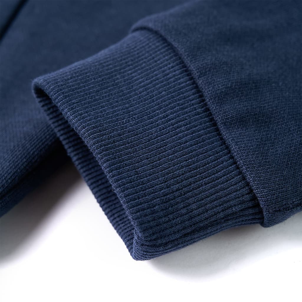 Φούτερ Παιδικό με Κουκούλα Ναυτικό Μπλε Μελανζέ & Πορτοκαλί 116 - PAKOBAZAAR