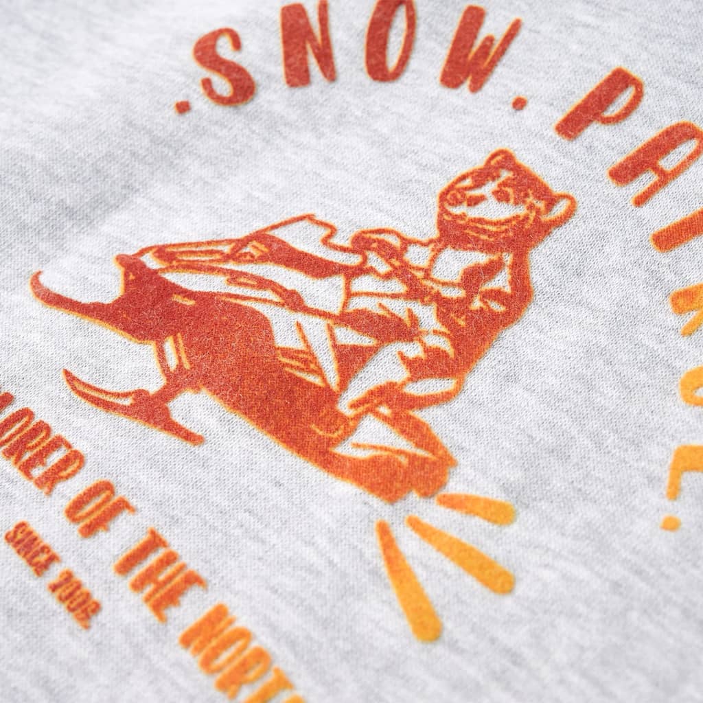 Φούτερ Παιδικό με Κουκούλα Γκρι Μελανζέ & Πορτοκαλί 116 - PAKOBAZAAR