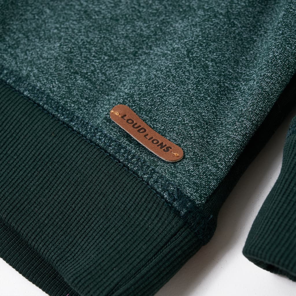 Φούτερ Παιδικό με Κουκούλα Σκούρο Πράσινο 116 - PAKOBAZAAR