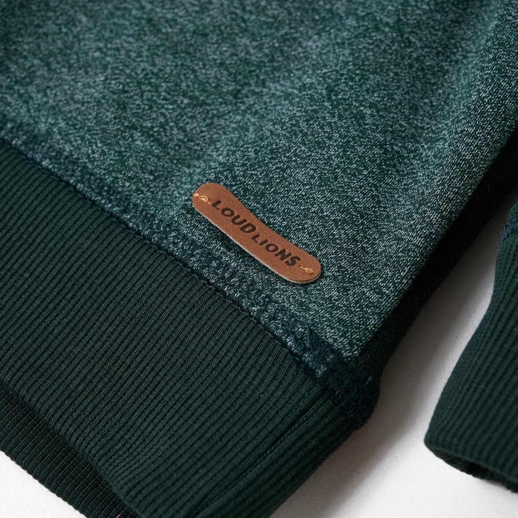 Φούτερ Παιδικό με Κουκούλα Σκούρο Πράσινο 128 - PAKOBAZAAR