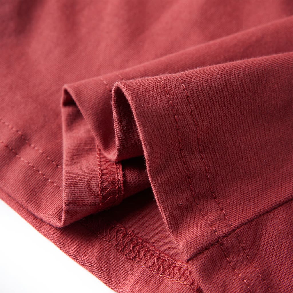 Μπλουζάκι Παιδικό Μακρυμάνικο Χρώμα Burnt Red 116 - PAKOBAZAAR