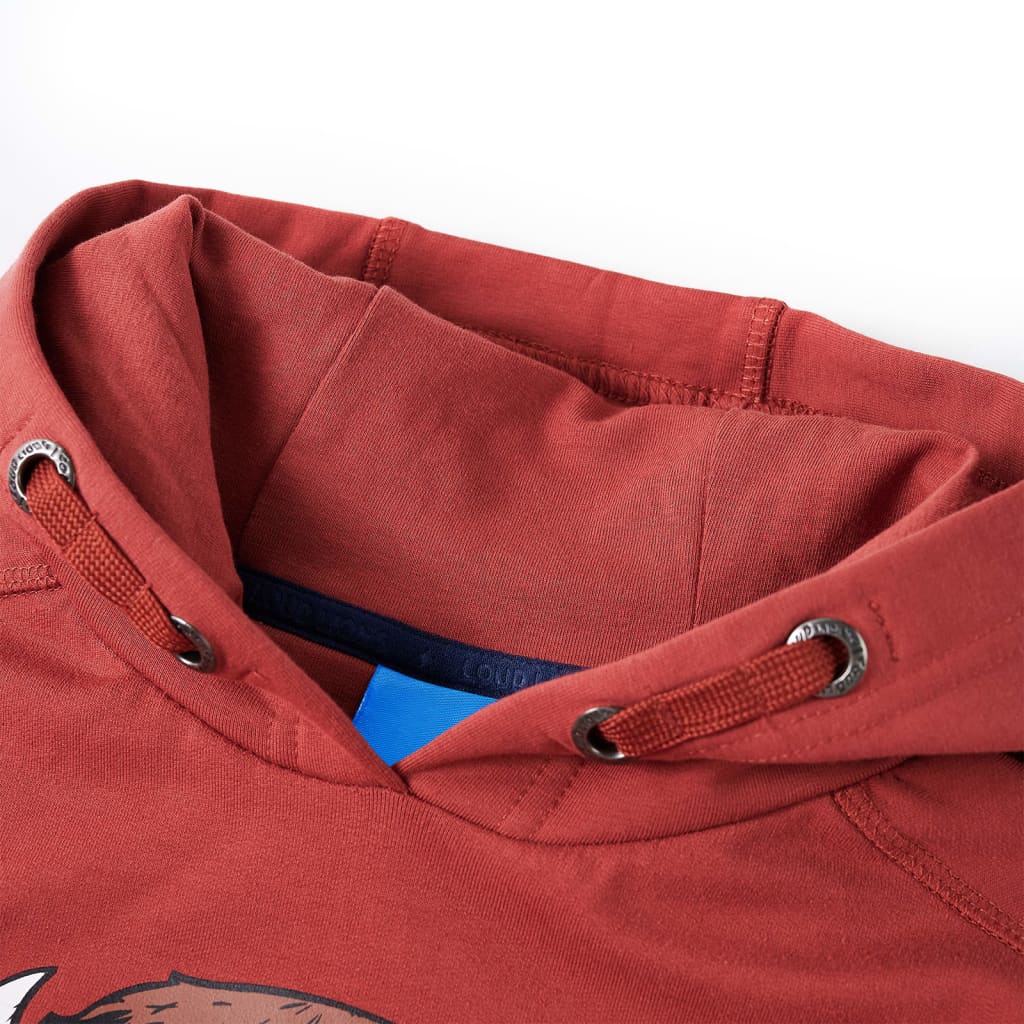 Φούτερ Παιδικό με Κουκούλα Burnt Red 104 - PAKOBAZAAR