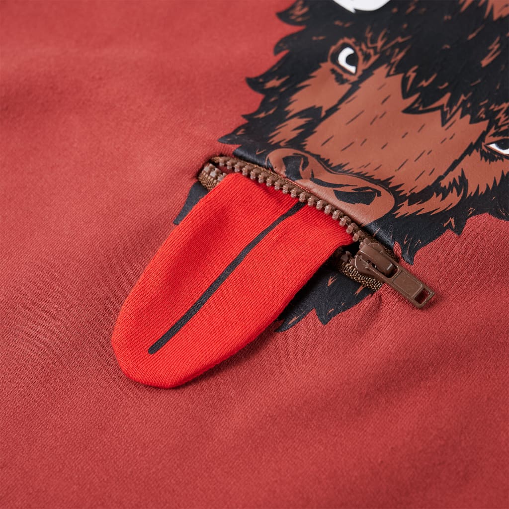 Φούτερ Παιδικό με Κουκούλα Burnt Red 116
