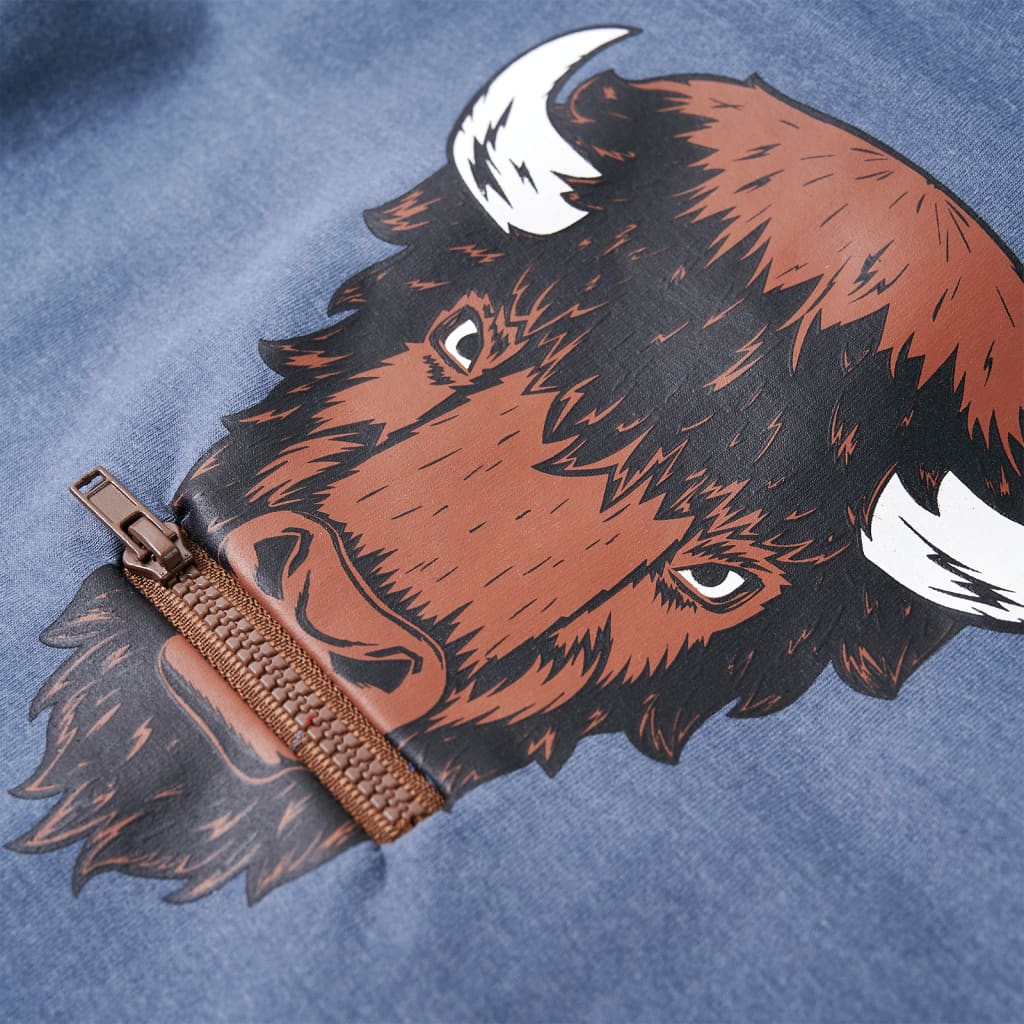 Φούτερ Παιδικό με Κουκούλα Μπλε Μελανζέ 116 - PAKOBAZAAR