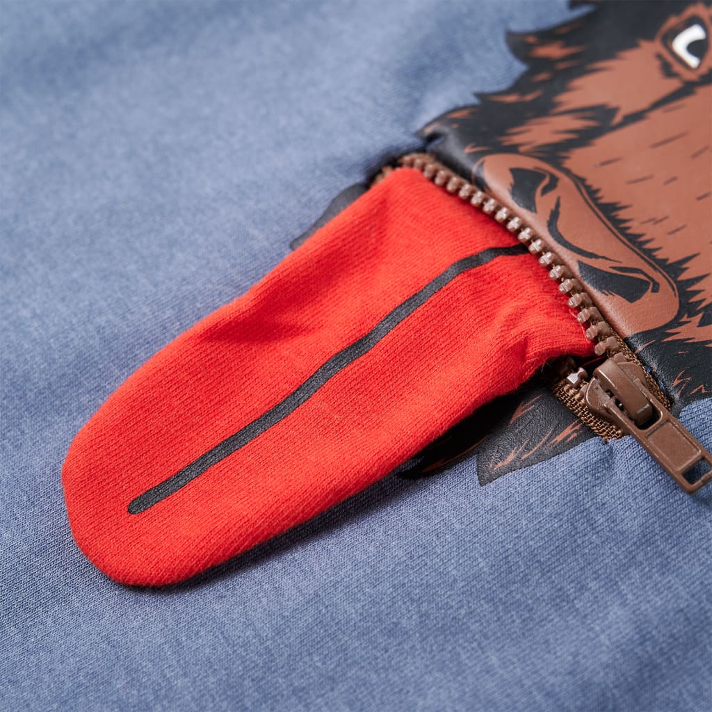 Φούτερ Παιδικό με Κουκούλα Μπλε Μελανζέ 128 - PAKOBAZAAR