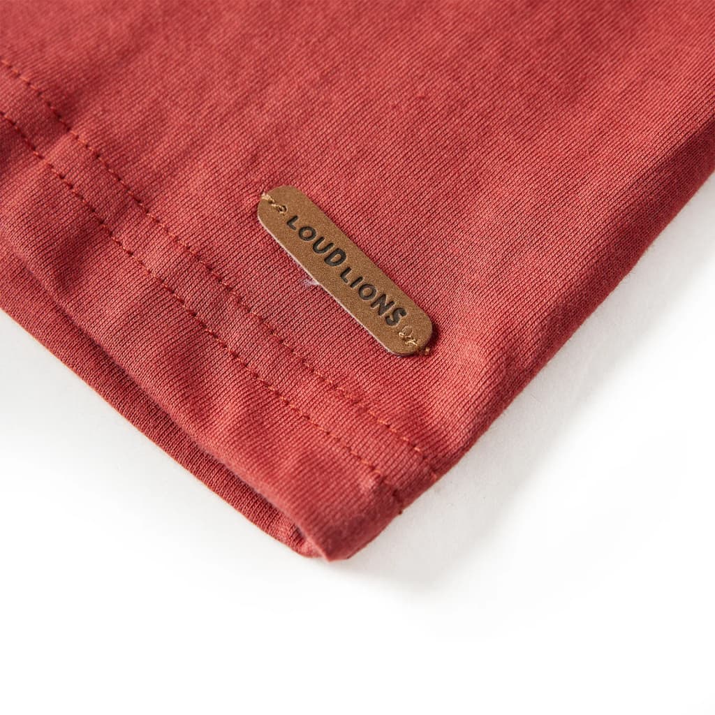Μπλουζάκι Παιδικό Μακρυμάνικο Χρώμα Burnt Red 140 - Pakobazaar