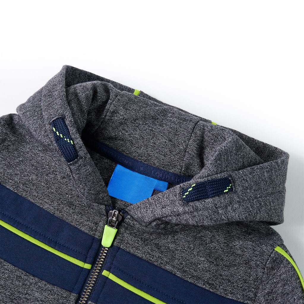 Ζακέτα Φούτερ Παιδική με Κουκούλα Γκρι Μελανζέ 92 - PAKOBAZAAR