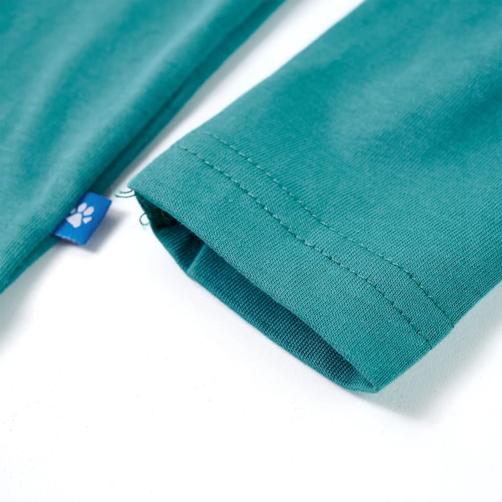 Μπλουζάκι Παιδικό Μακρυμάνικο Σκούρο Άκουα 116 - PAKOBAZAAR