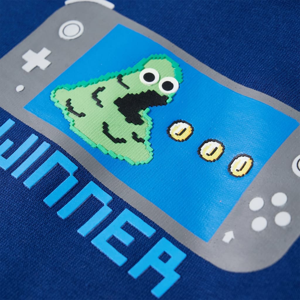 Φούτερ Παιδικό με Κουκούλα Σκούρο Μπλε 140 - PAKOBAZAAR