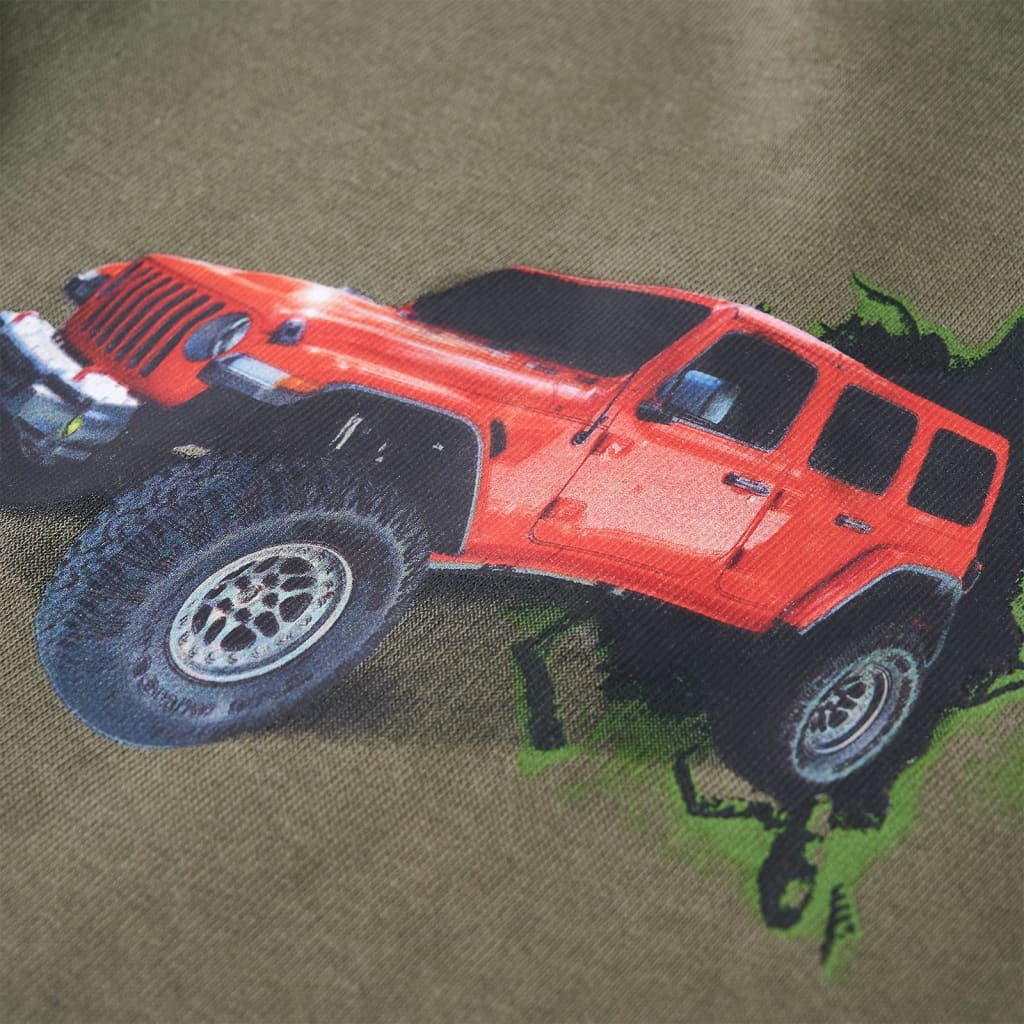 Φούτερ Παιδικό με Κουκούλα Χακί 140 - PAKOBAZAAR