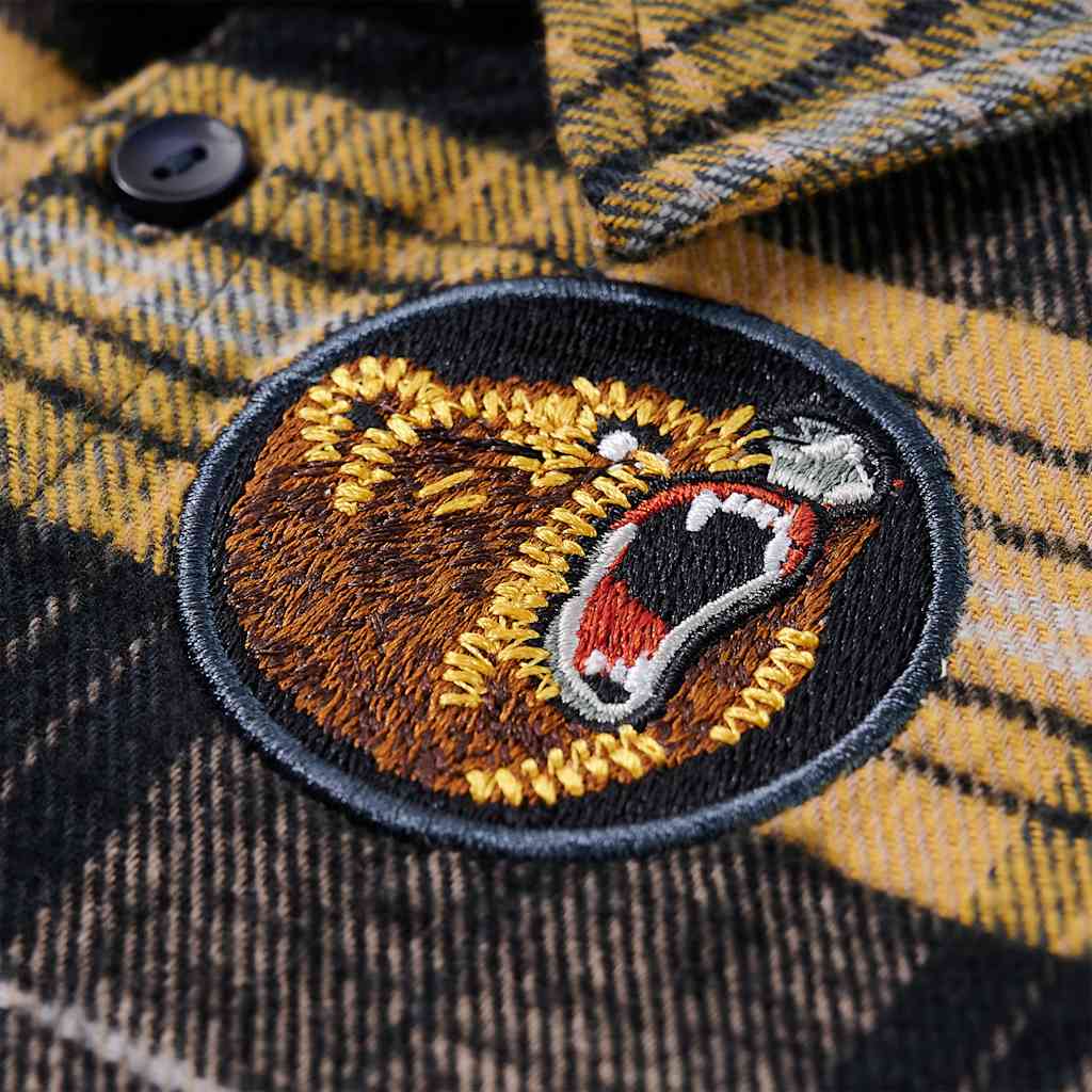 Πουκάμισο Καρό Παιδικό Κίτρινο και Μαύρο 116 - PAKOBAZAAR