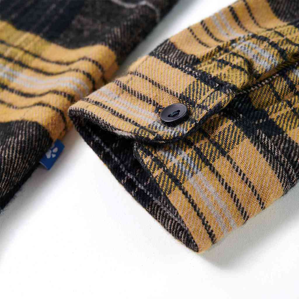 Πουκάμισο Καρό Παιδικό Κίτρινο και Μαύρο 116 - PAKOBAZAAR