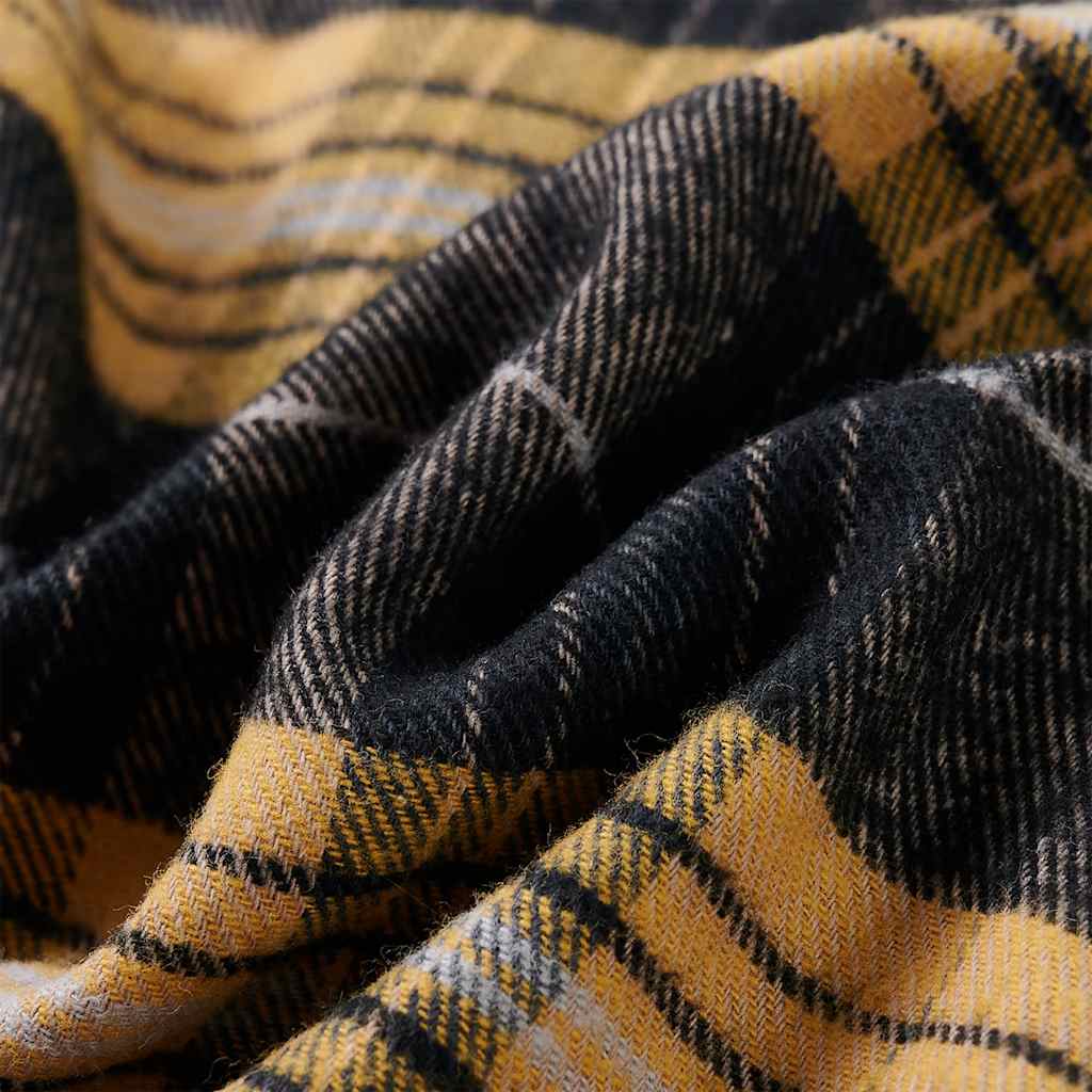 Πουκάμισο Καρό Παιδικό Κίτρινο και Μαύρο 116 - PAKOBAZAAR