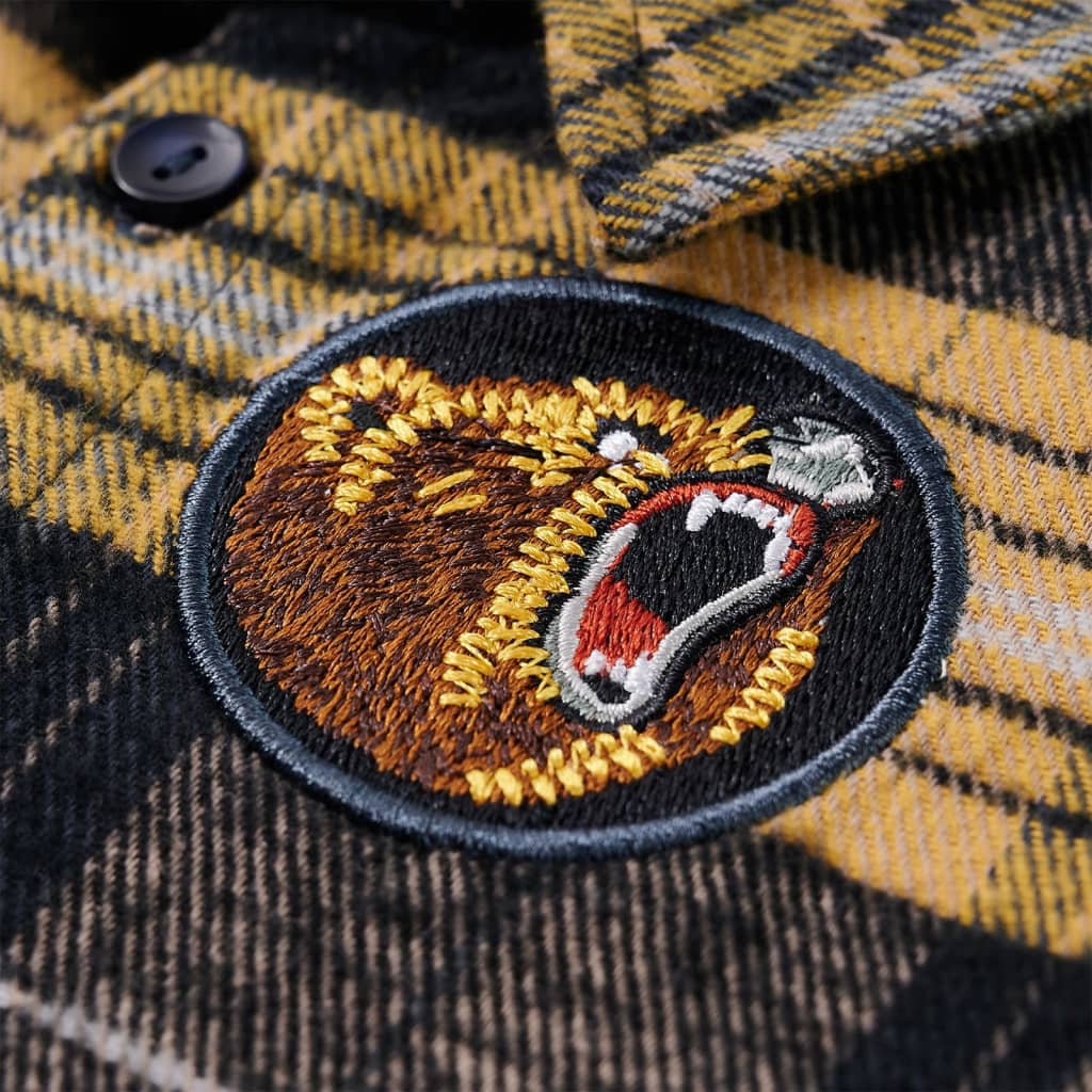 Πουκάμισο Καρό Παιδικό Κίτρινο και Μαύρο 128 - PAKOBAZAAR