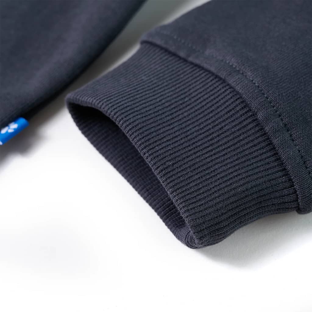 Φούτερ Παιδικό με Κουκούλα και Μισό Φερμουάρ Ανθρακί και Κονιάκ 92 - PAKOBAZAAR