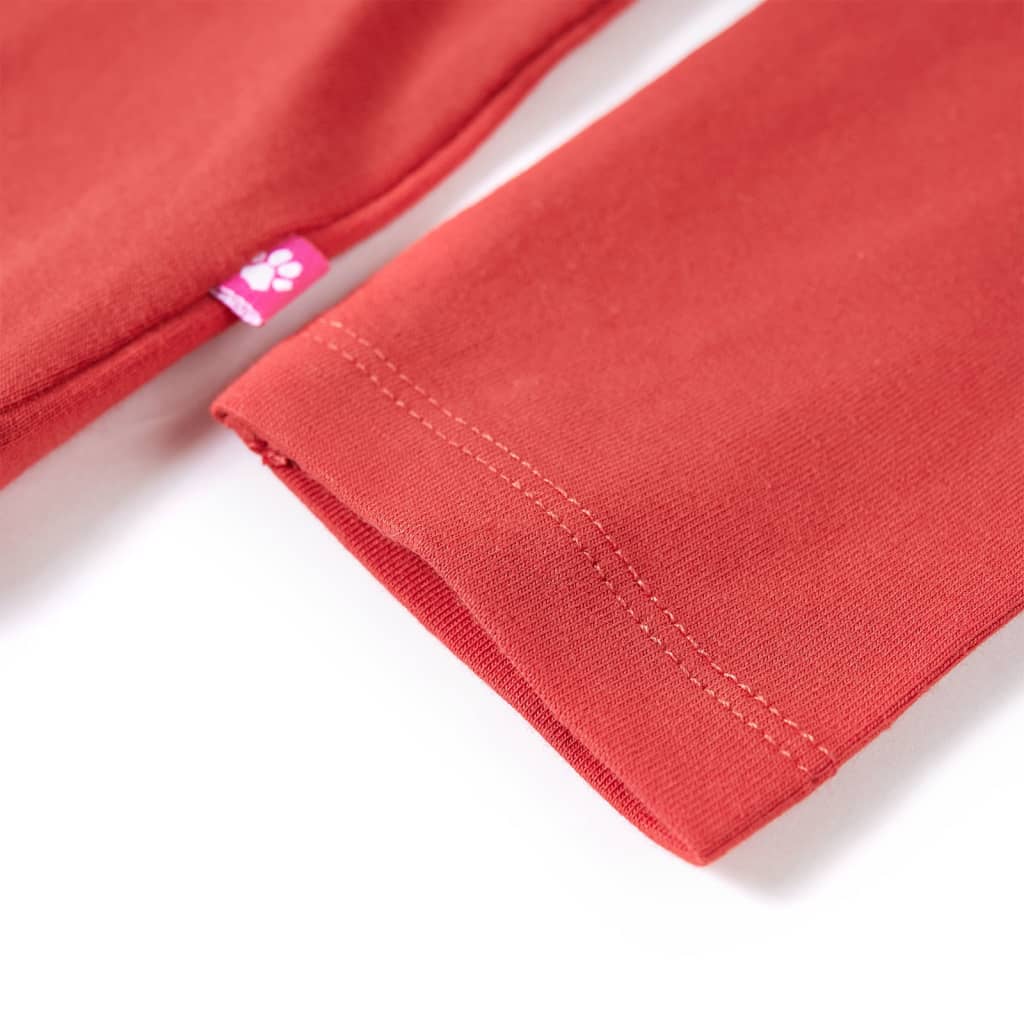 Μπλουζάκι Παιδικό Μακρυμάνικο Burnt Red Χρώμα 104 - PAKOBAZAAR