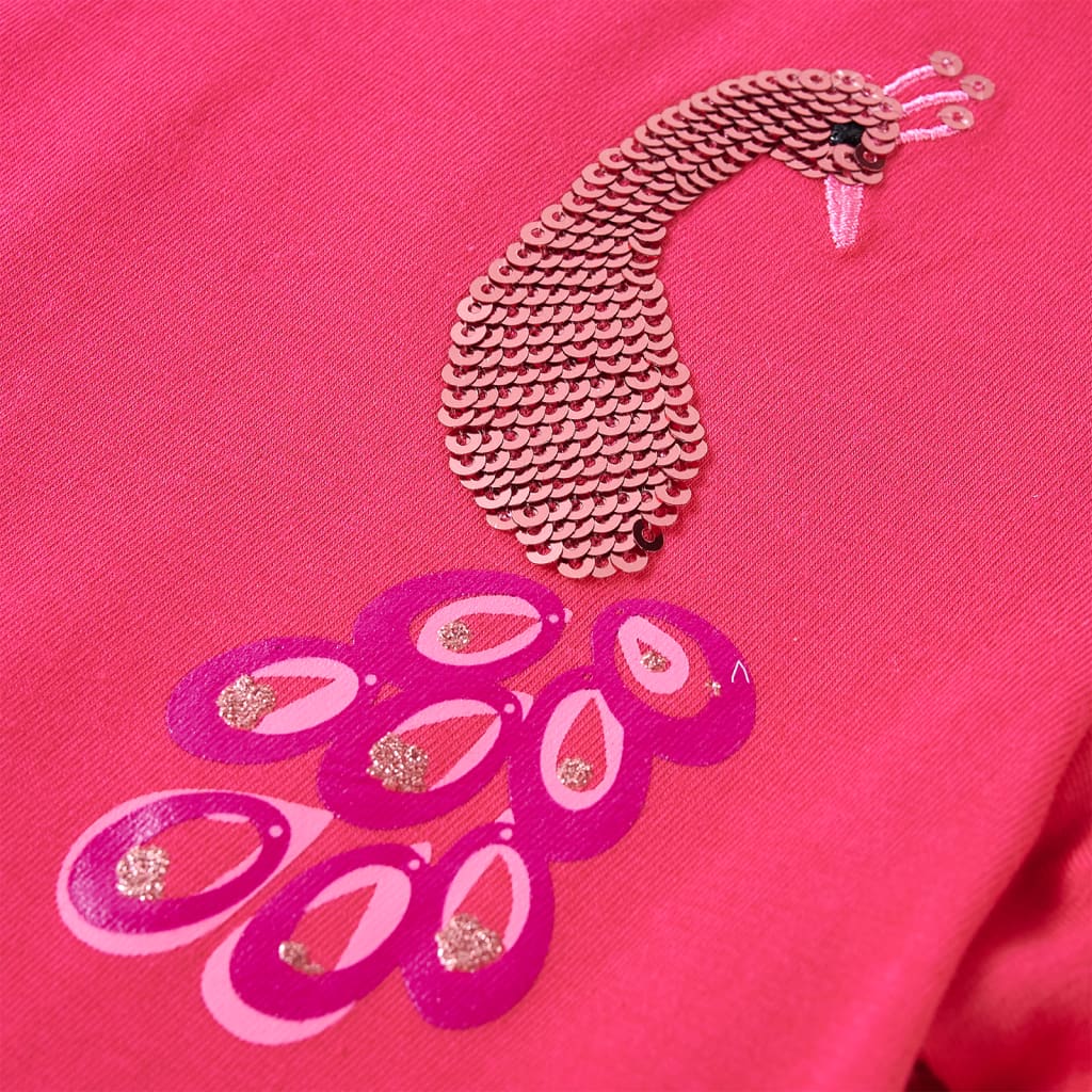 Μπλουζάκι Παιδικό Μακρυμάνικο Έντονο Ροζ 128 - PAKOBAZAAR