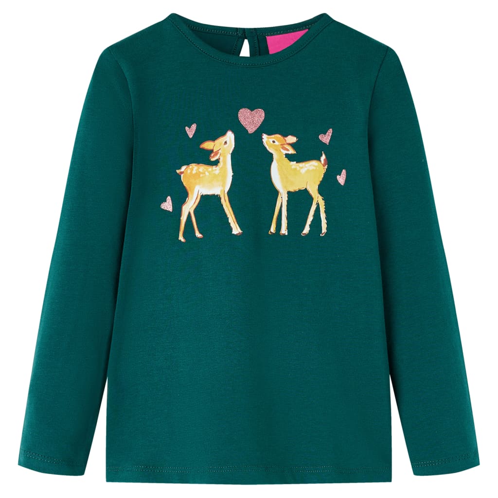 Μπλουζάκι Παιδικό Μακρυμάνικο Σκούρο Πράσινο 116 - PAKOBAZAAR