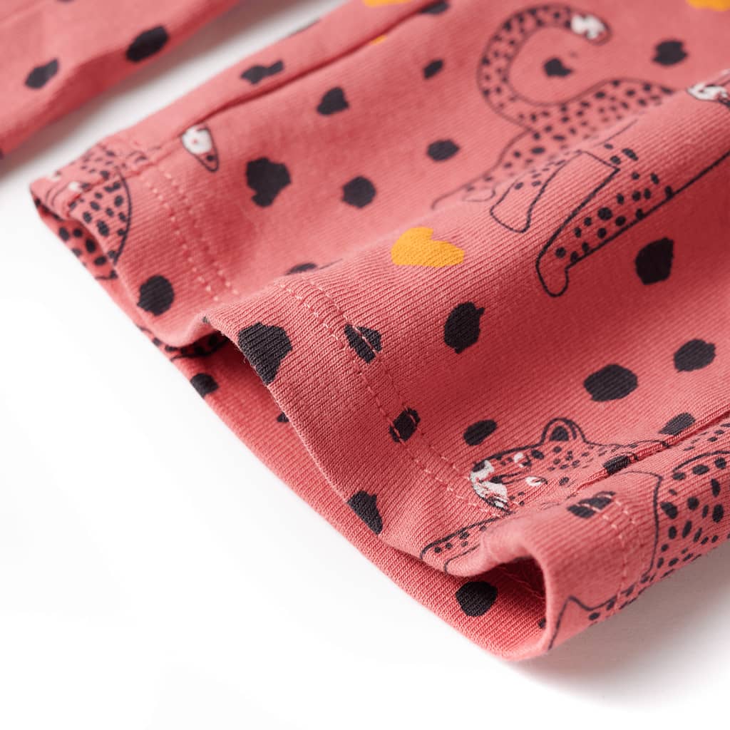 Πιτζάμα Παιδική Μακρυμάνικη Παλαιωμένο Ροζ 116 - PAKOBAZAAR