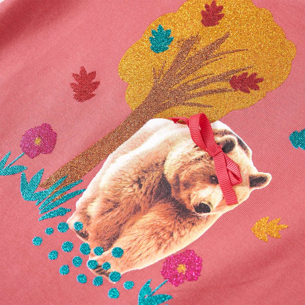 Μπλουζάκι Παιδικό Μακρυμάνικο Παλαιωμένο Ροζ 140 - PAKOBAZAAR