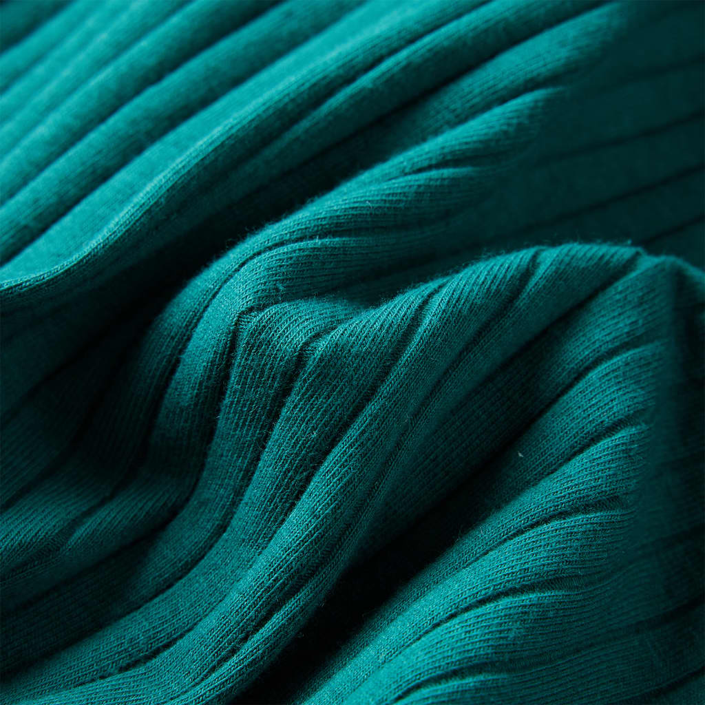 Μπλουζάκι Παιδικό Μακρυμάνικο Πλέξη Ριμπ Σκούρο Πράσινο 104 - PAKOBAZAAR