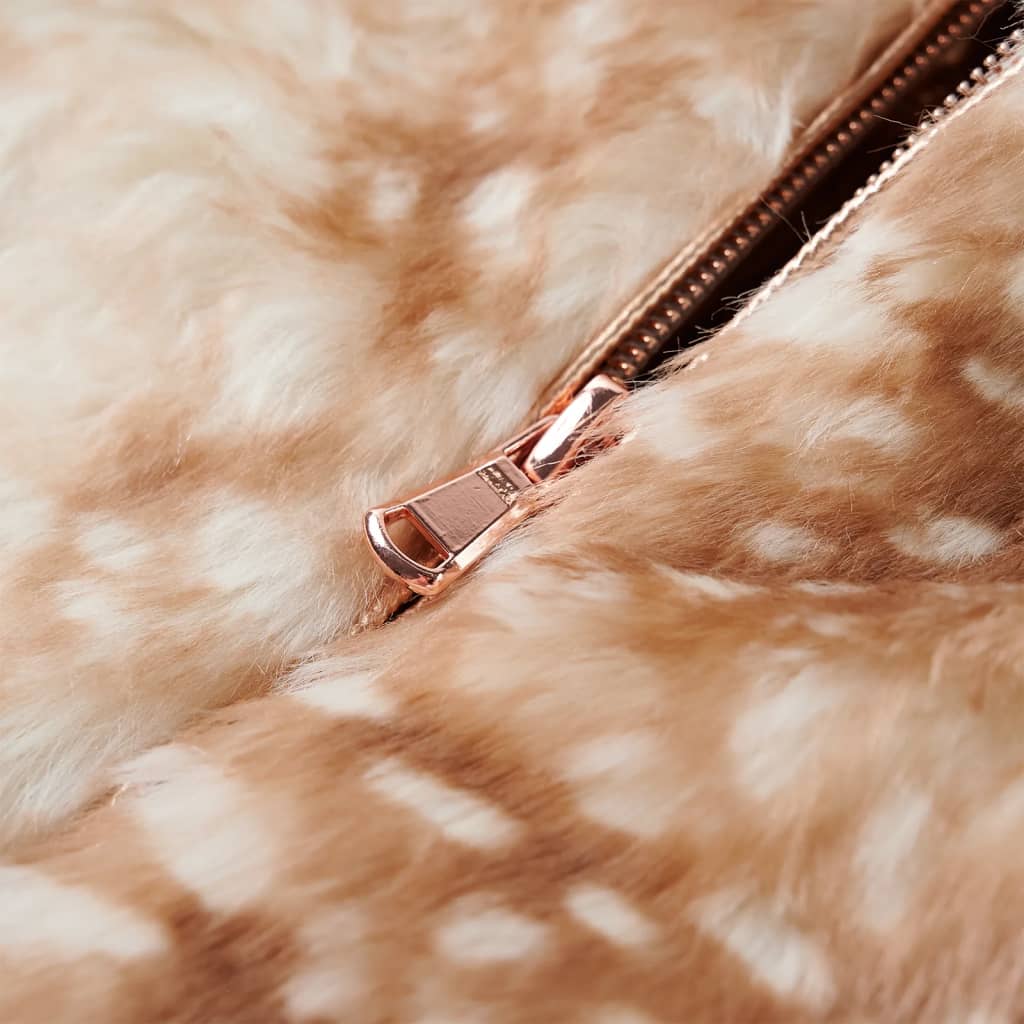 Παλτό Παιδικό Κονιάκ 104 από Συνθετική Γούνα - PAKOBAZAAR