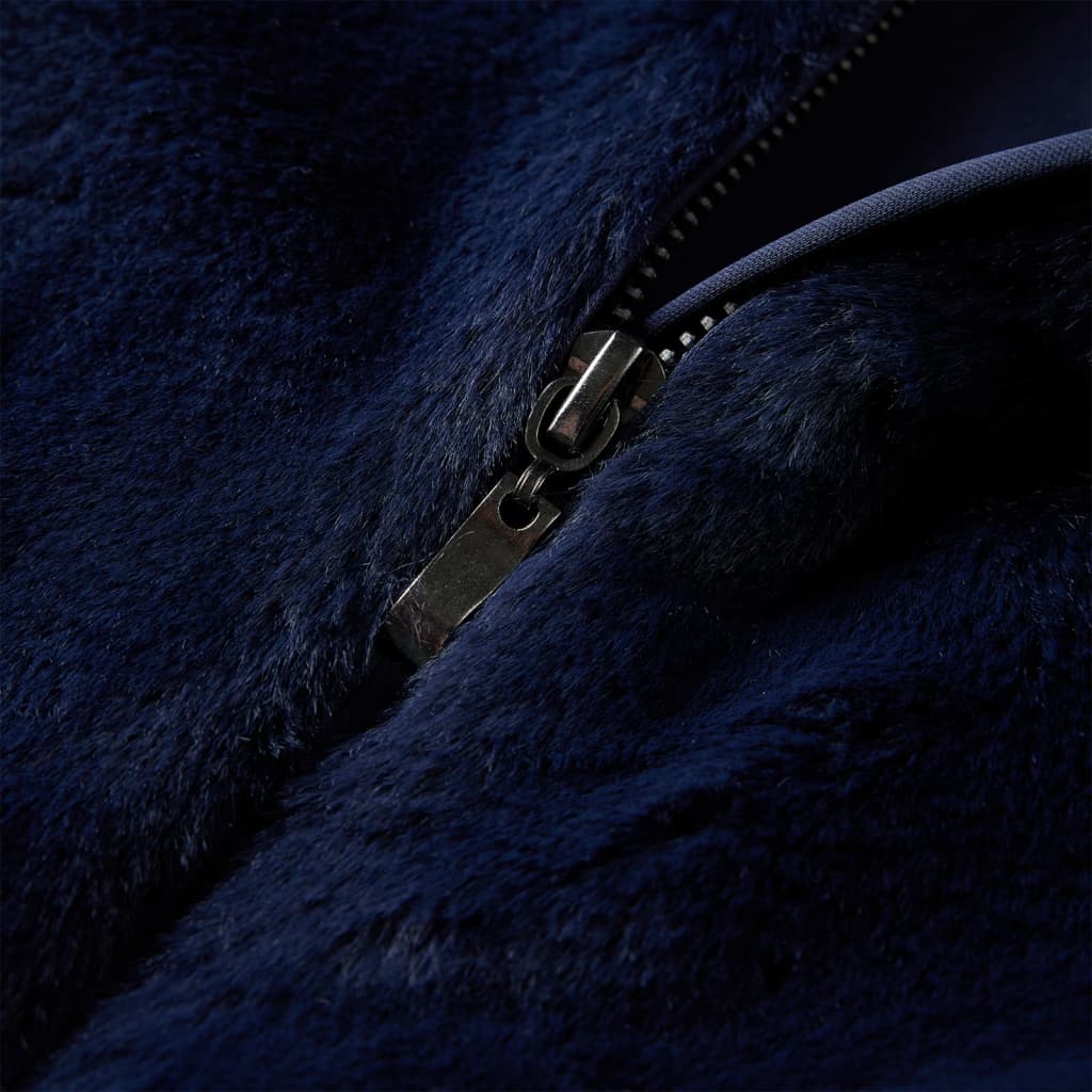 Παλτό Παιδικό Σκούρο Μπλε 116 Συνθετική Γούνα - PAKOBAZAAR