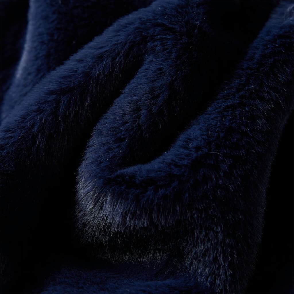 Παλτό Παιδικό Σκούρο Μπλε 116 Συνθετική Γούνα - PAKOBAZAAR