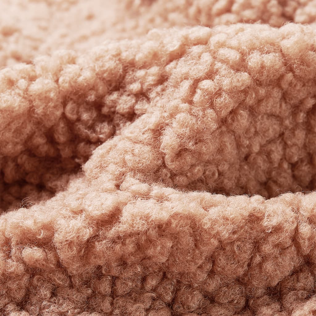 Παλτό Παιδικό Teddy με Κουκούλα Ανοιχτό Κονιάκ 116 Συνθετική Γούνα - PAKOBAZAAR