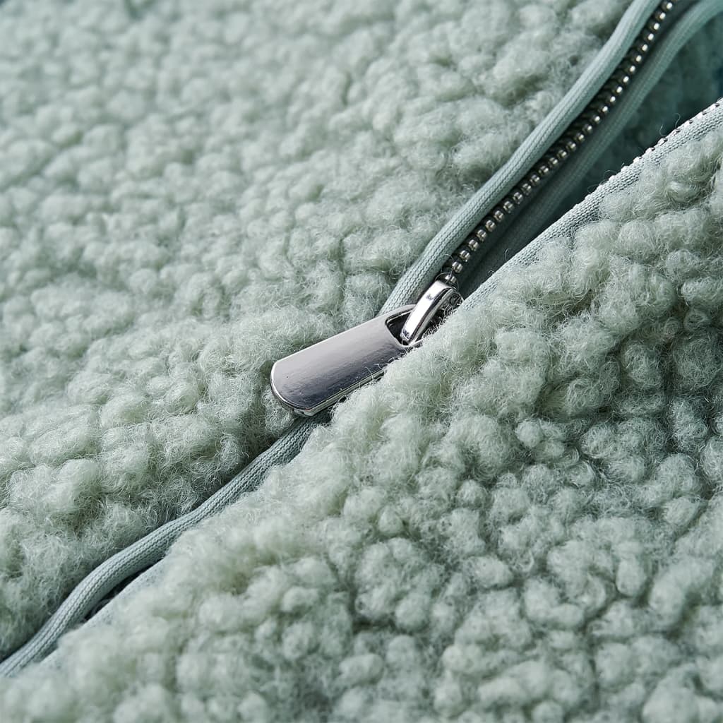 Παλτό Παιδικό Teddy με Κουκούλα Πράσινο Μέντα 92 Συνθετική Γούνα - PAKOBAZAAR