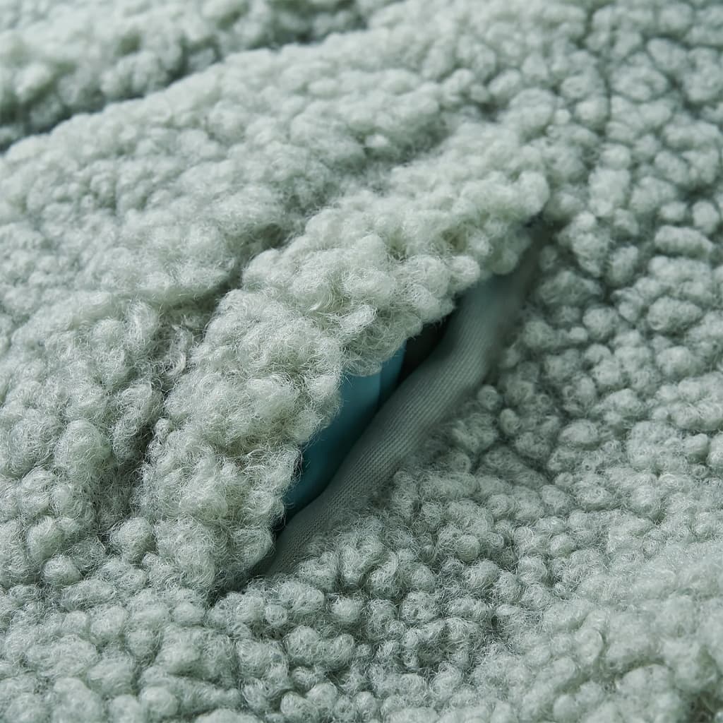 Παλτό Παιδικό Teddy με Κουκούλα Πράσινο Μέντα 92 Συνθετική Γούνα - PAKOBAZAAR