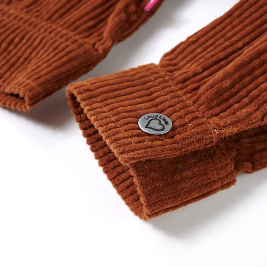 Μπουφάν Παιδικό Χρώμα Κονιάκ 92 Κοτλέ - PAKOBAZAAR