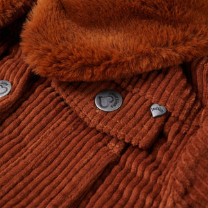 Μπουφάν Παιδικό Χρώμα Κονιάκ 116 Κοτλέ - PAKOBAZAAR
