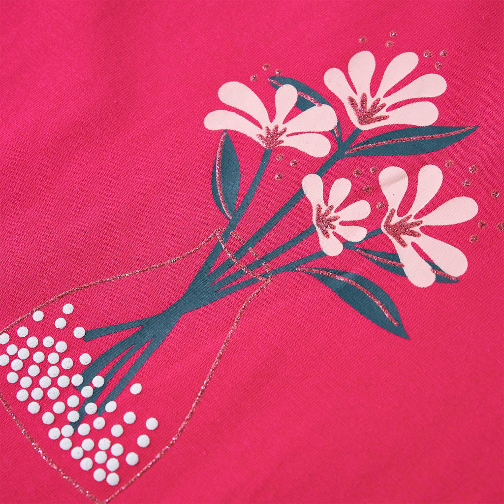 Μπλουζάκι Παιδικό Μακρυμάνικο Έντονο Ροζ 128 - PAKOBAZAAR