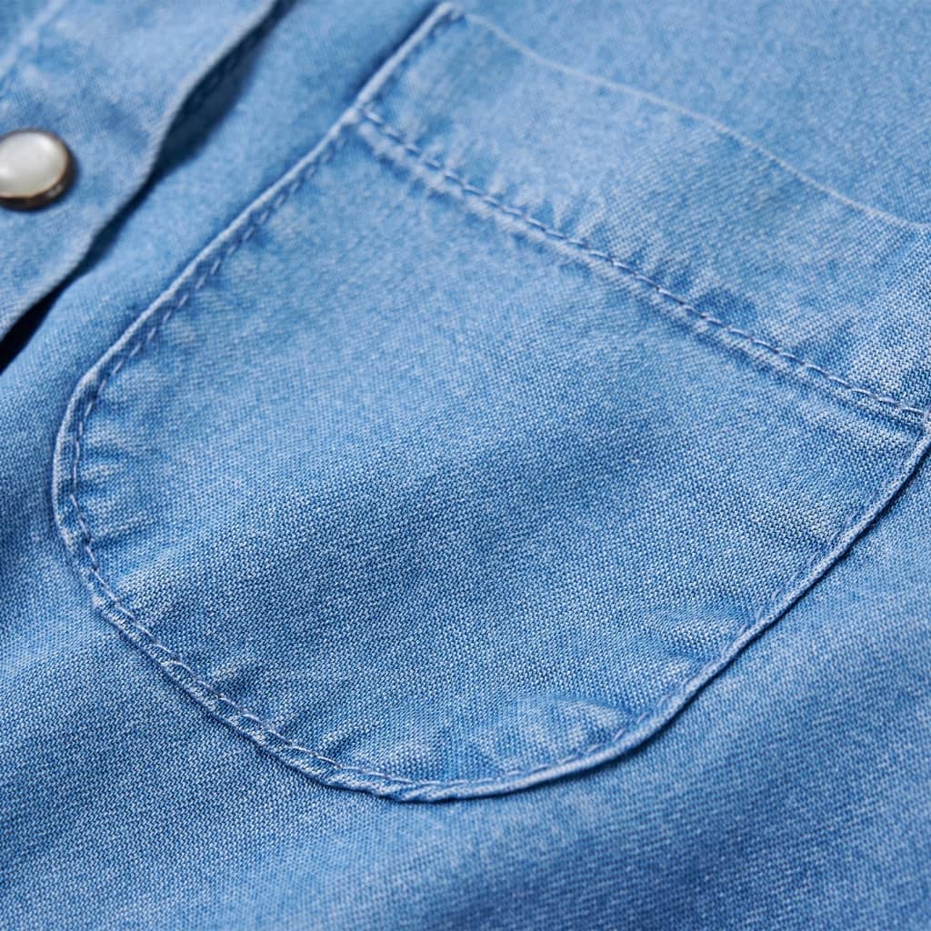 Φόρεμα Παιδικό Μακρυμάνικο Σκούρο Μπλε και Denim Μπλε 104 - PAKOBAZAAR