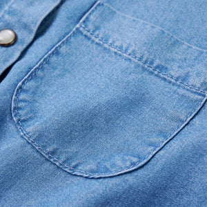 Φόρεμα Παιδικό Μακρυμάνικο Σκούρο Μπλε και Denim Μπλε 116 - PAKOBAZAAR