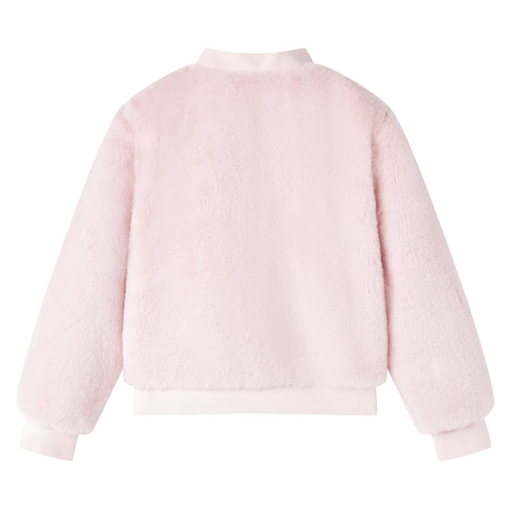 Μπουφάν Παιδικό Απαλό Ροζ 128 Συνθετική Γούνα - PAKOBAZAAR