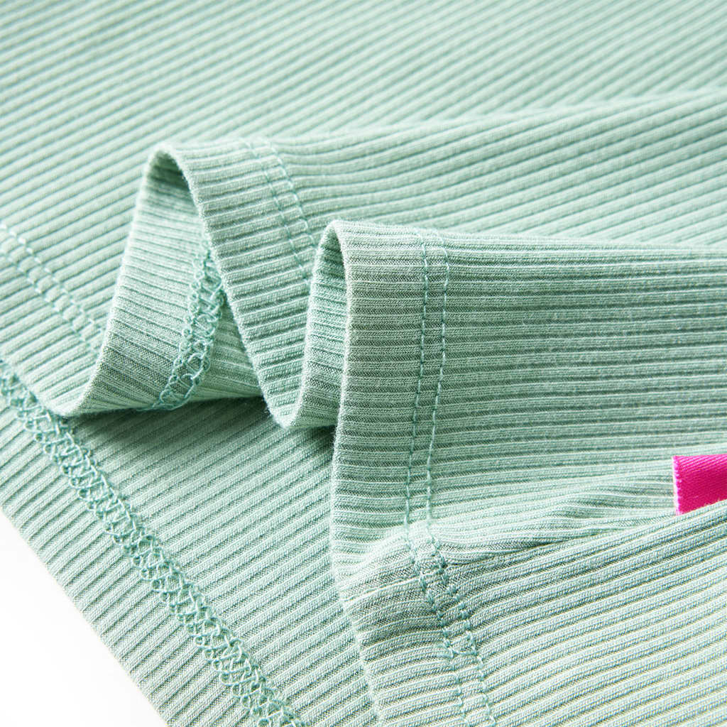 Μπλουζάκι Παιδικό Μακρυμάνικο με Χαμηλό Ζιβάγκο Σκούρα Μέντα 140 - PAKOBAZAAR