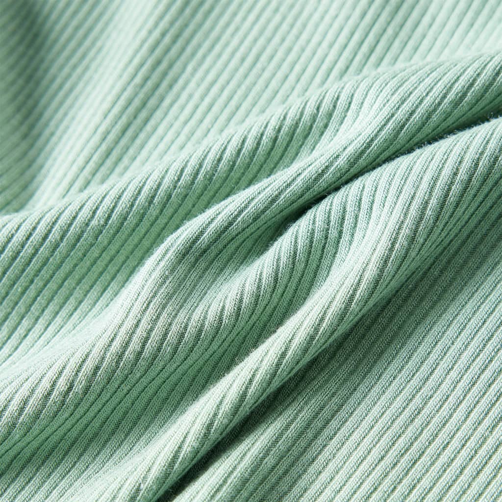 Μπλουζάκι Παιδικό Μακρυμάνικο με Χαμηλό Ζιβάγκο Σκούρα Μέντα 140 - PAKOBAZAAR