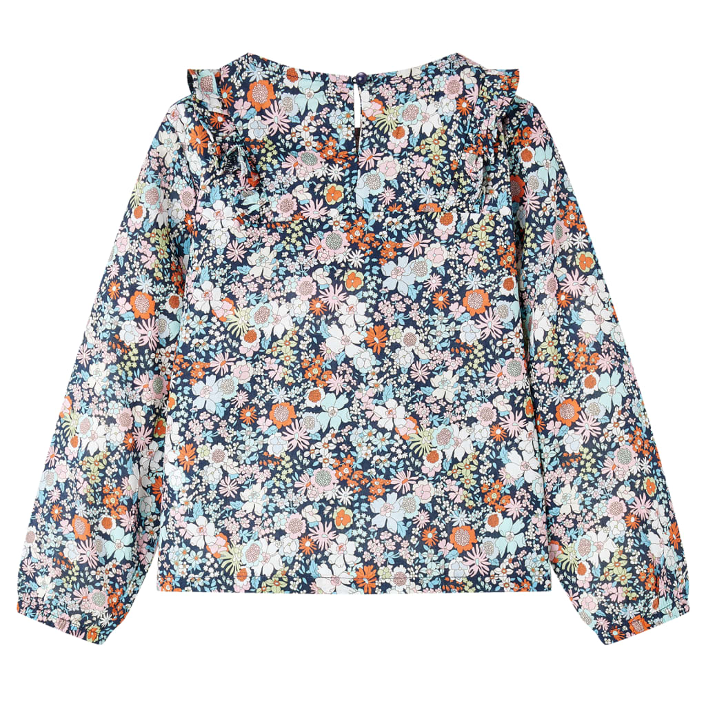 Πουκάμισο Παιδικό Μακρυμάνικο Σκούρο Μπλε 140