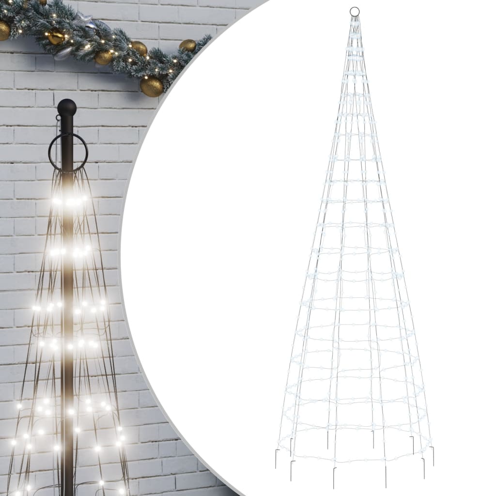 Χριστουγεννιάτικο δέντρο LED 550 LED Ψυχρό Λευκό 300 εκ.