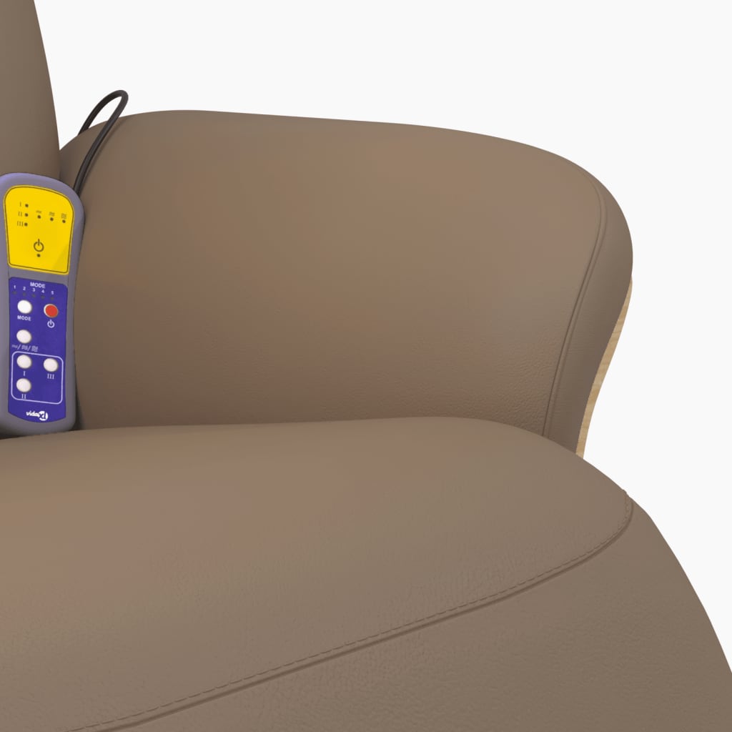Πολυθρόνα Μασάζ Ανακλινόμενη με Υποπόδιο Καπουτσίνο