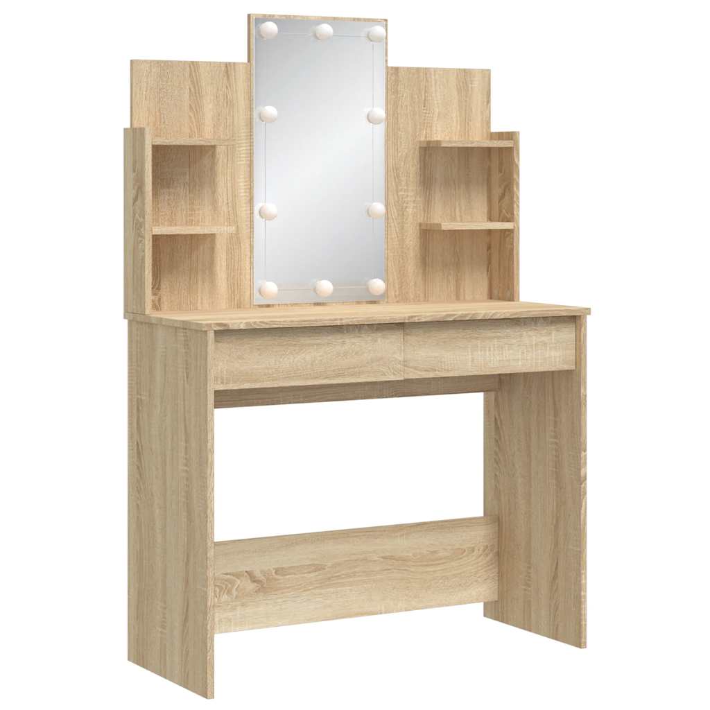 Μπουντουάρ με LED Φώτα Sonoma Δρυς 96 x 40 x 142 εκ. - Pakobazaar
