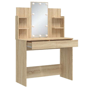 Μπουντουάρ με LED Φώτα Sonoma Δρυς 96 x 40 x 142 εκ. - Pakobazaar
