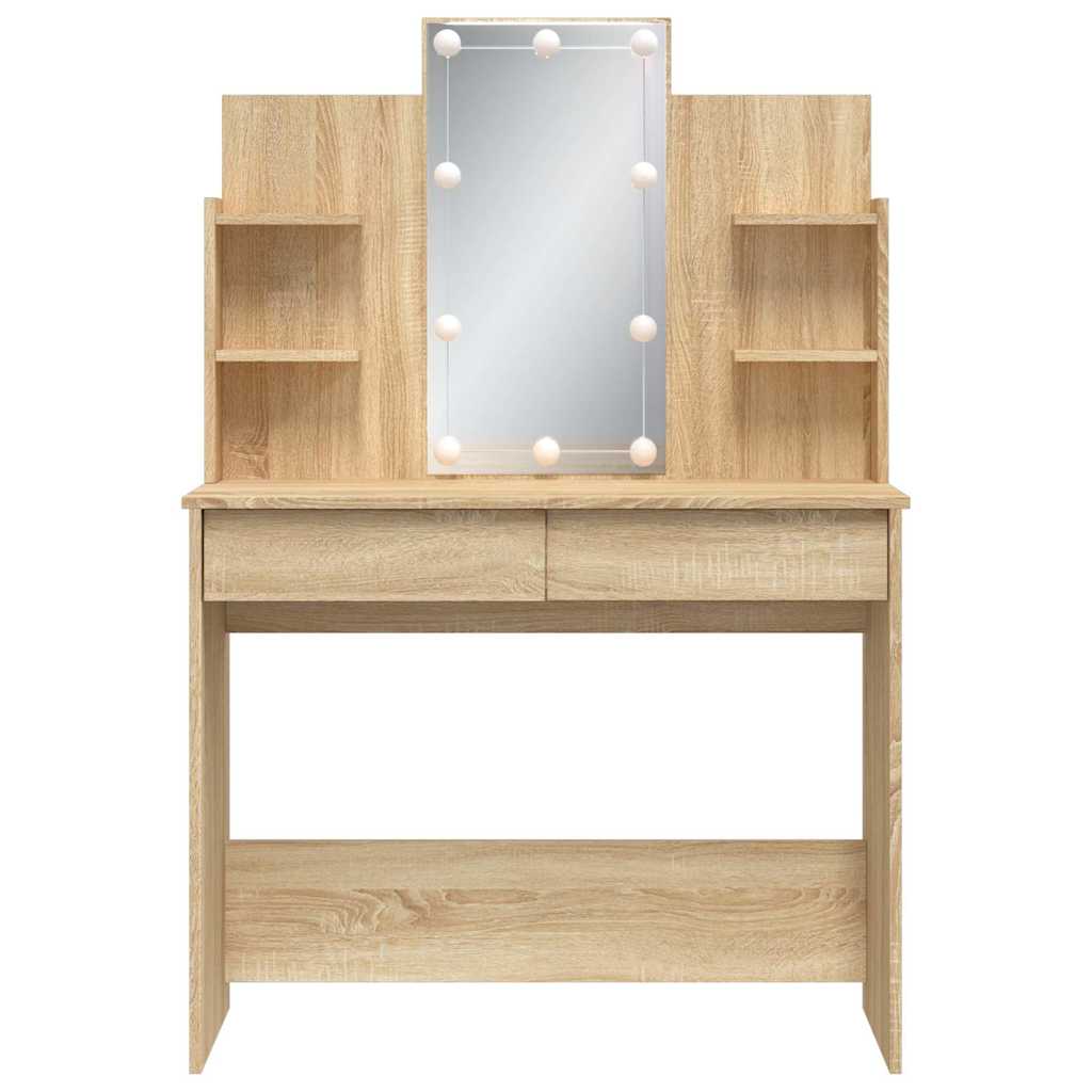Μπουντουάρ με LED Φώτα Sonoma Δρυς 96 x 40 x 142 εκ. - Pakobazaar