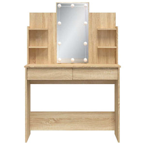 Μπουντουάρ με LED Φώτα Sonoma Δρυς 96 x 40 x 142 εκ. - Pakobazaar
