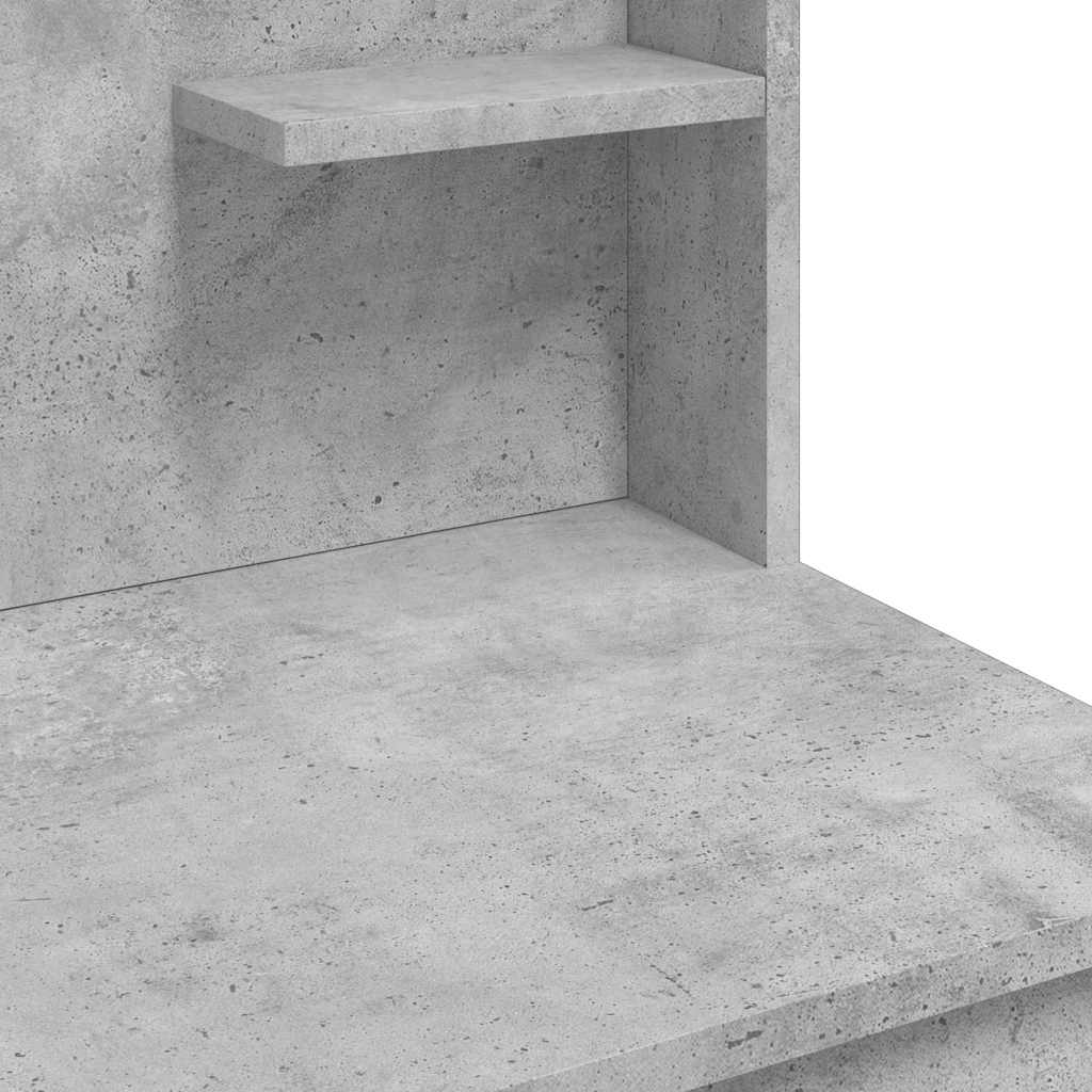 Μπουντουάρ με LED Φώτα Γκρι Σκυροδέματος 96x40x142 εκ. - Pakobazaar