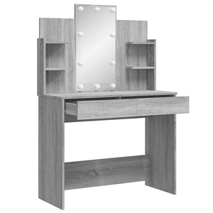 Μπουντουάρ με LED Φώτα Γκρι Sonoma 96x40x142 εκ. - Pakobazaar